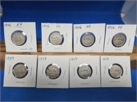 4 - 1946 AND 4 - 1959 CANADA 5 CENT COINS