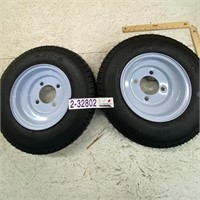 NEW Qty 2 Qind Trailer Tires On Rims 4.80-8