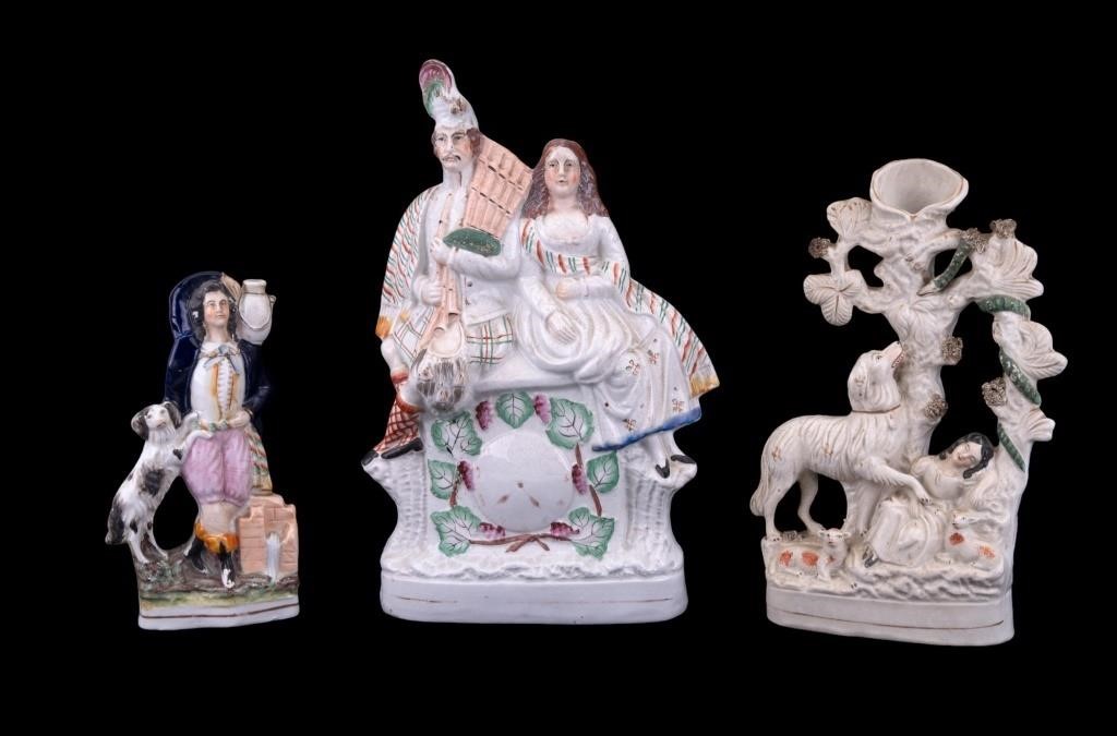 Staffordshire Figures (3 Pc.)