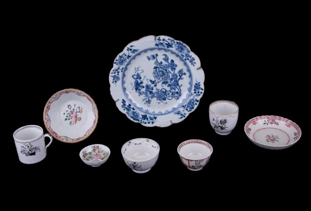 18th C. Blue/White Chinese Porcelain, more Porc.