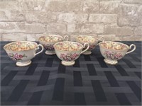 Queen Anne tea cups, Royal Bridal Gown pattern