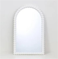 20 in. x 32 in. Denise, White Wood Large Beaded