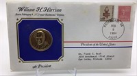 William H. Harrison Presidential Medals Cover