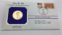 James K. Polk Presidential Medals Cover