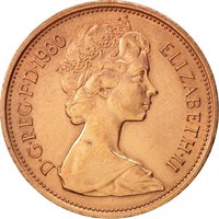 United Kingdom 2 new pence, 1980