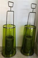 L - PAIR OF CANDLE LANTERNS (K17)