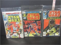 #1, #2 AND #3 STAR WARS MARVEL ANNUAL COMIC BOOKS