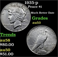 1935-p Peace $1 Grades Select AU