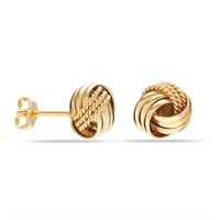LeCalla 925 Sterling Silver Love Knot Stud Earring