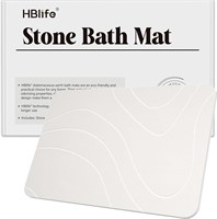 HBlife Stone Bath Mat, Quick Dry (23.5x15)