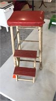 Early mid century wood kitchen stool