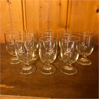 8 Frontier Airline Wine Cocktail Drink Glasses