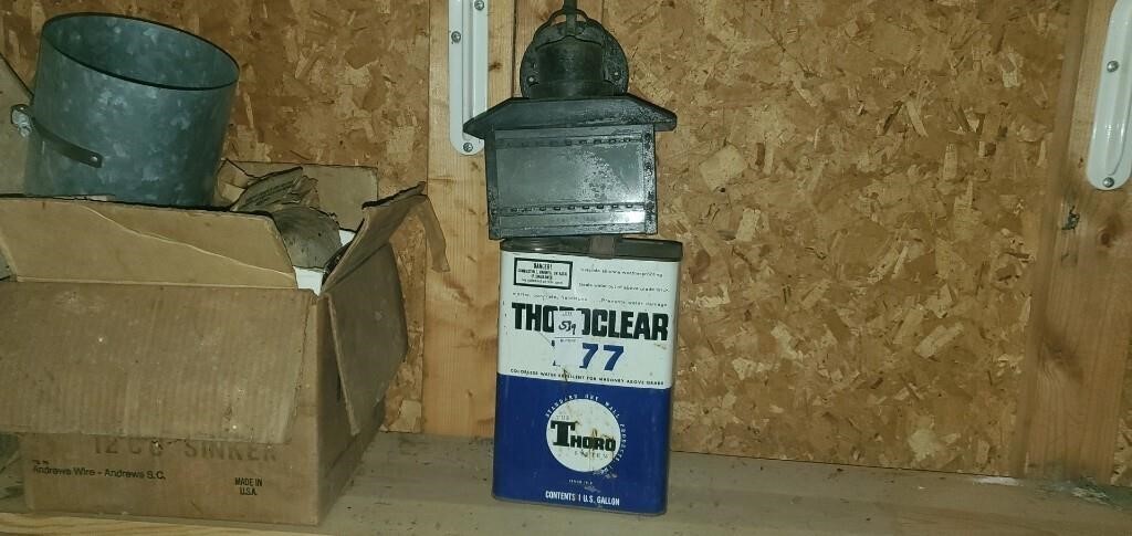 1 gallon thoroclear,  and 1 outside light