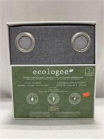 ECOLOGEE GREY CURTAINS (90X52IN EACH) 2 PANELS