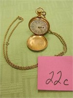 14kt Elgin 15 Jewel Ladies Pocket Watch Engraved