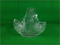 Heavy Glass Etched Basket