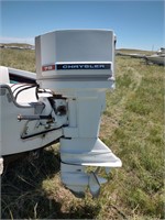 75 Chrysler outboard with controls boat motor