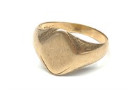 10K Yellow Gold Signet Ring (sz 11.25)