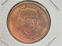 Thomas Jefferson third President US $1 coin.