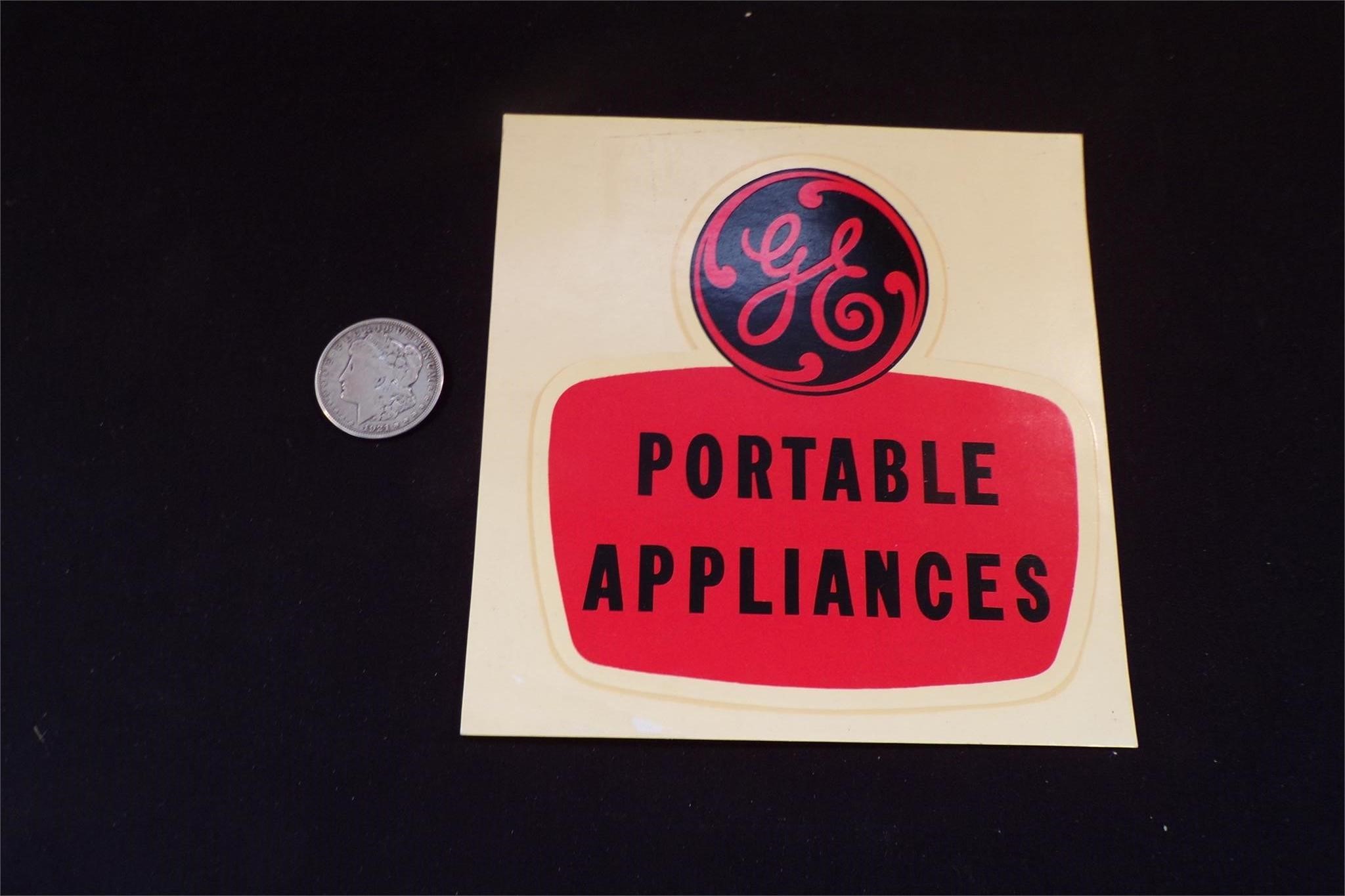 Vintage General Electric Portable Appliances Decal