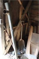 Contents of shed - antique galvanized boat bilge
