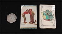 Lot of (2) Norman Rockwell Playing Cards - New