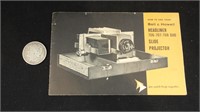 Vintage Bell & Howell HEADLINER Projector Instr.