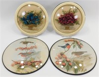* 2 Sets of 2 Dried Flower, Convex Cover Wall