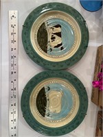 warren kimble set of 2 plates otagiri