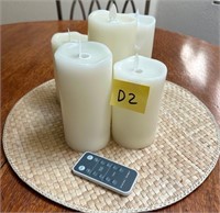 B - FLAMELESS CANDLES W/ REMOTE, PLACEMAT (D2)