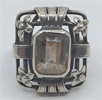 Art Deco German .835 Silver Ring