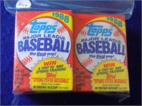8 Packs of 1988 Topps Baseball Cards with Gum
