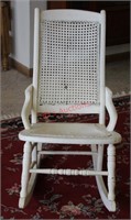 Antique Shabby Chic Cane-back Rocking Chair