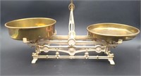 Antique Cast Iron 5K Balance Scale w/Brass Trays