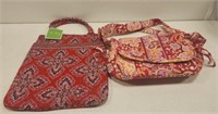 2 pink and red Vera Bradley bags