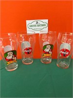 Coca Cola Glasses 6 1/2”