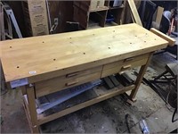 60” workbench with drawers
