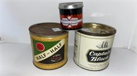 Tobacco cans (Redman, Captain Black, Half & Half)