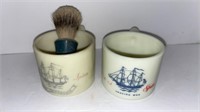 (2) Old Spice shaving mugs & brush