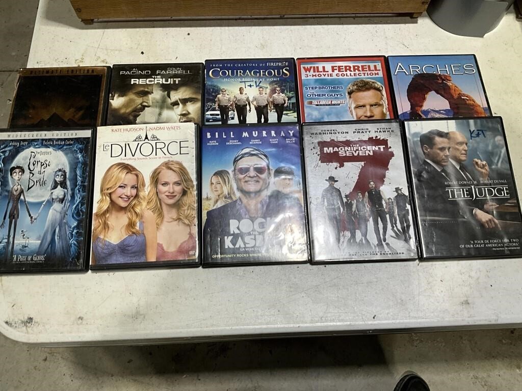 10 assorted movies