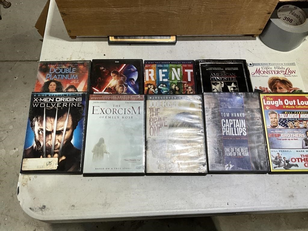 10 assorted movies