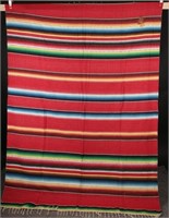 Vintage Mexican Cotton-Wool Serape Saltillo