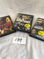 3 DVD’s rated R and PG 13