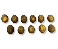 11 Antique Asian Bronze Eggs Daggers, Scorpions