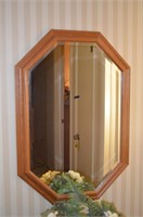 Wood Framed Wall Mirror 22x32"