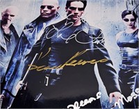 MATRIX 8X10 AUTOGRAPHED PHOTO, REEVES, FISHBURNE