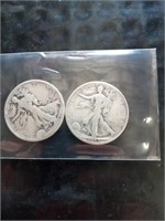 1943 and 1944 Liberty silver half dollars
