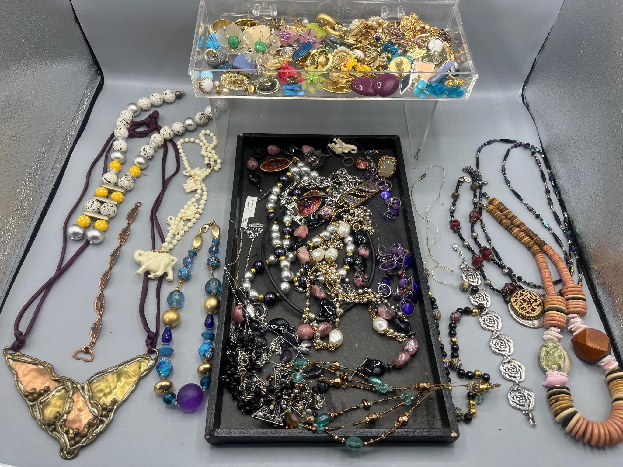 Vintage and modern costume jewelry