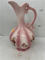 Pitcher w/ Flower Decor