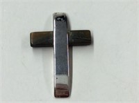 925 Fna Silver And Abalone Cross Pendant